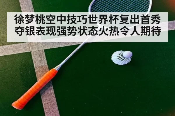 徐梦桃空中技巧世界杯复出首秀夺银表现强势状态火热令人期待